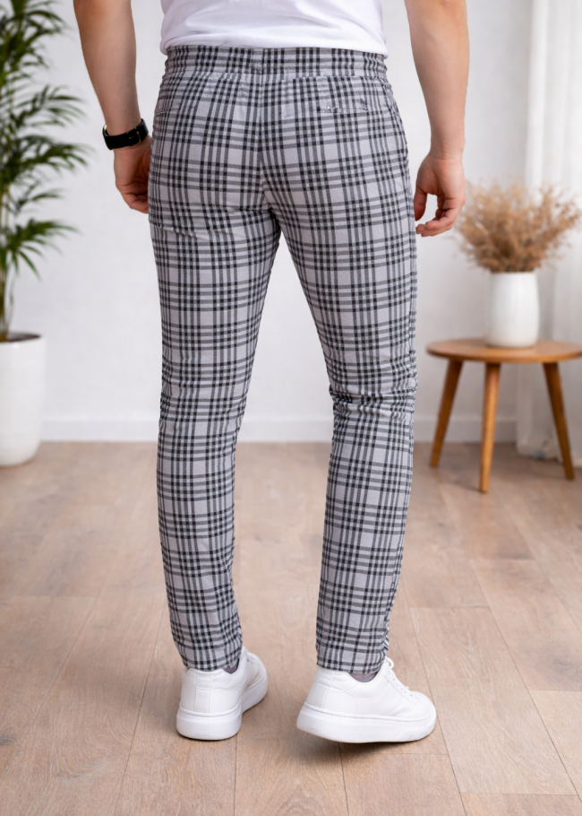 Formal - Sport - Checkered Pants | Code: 2004 - gray
