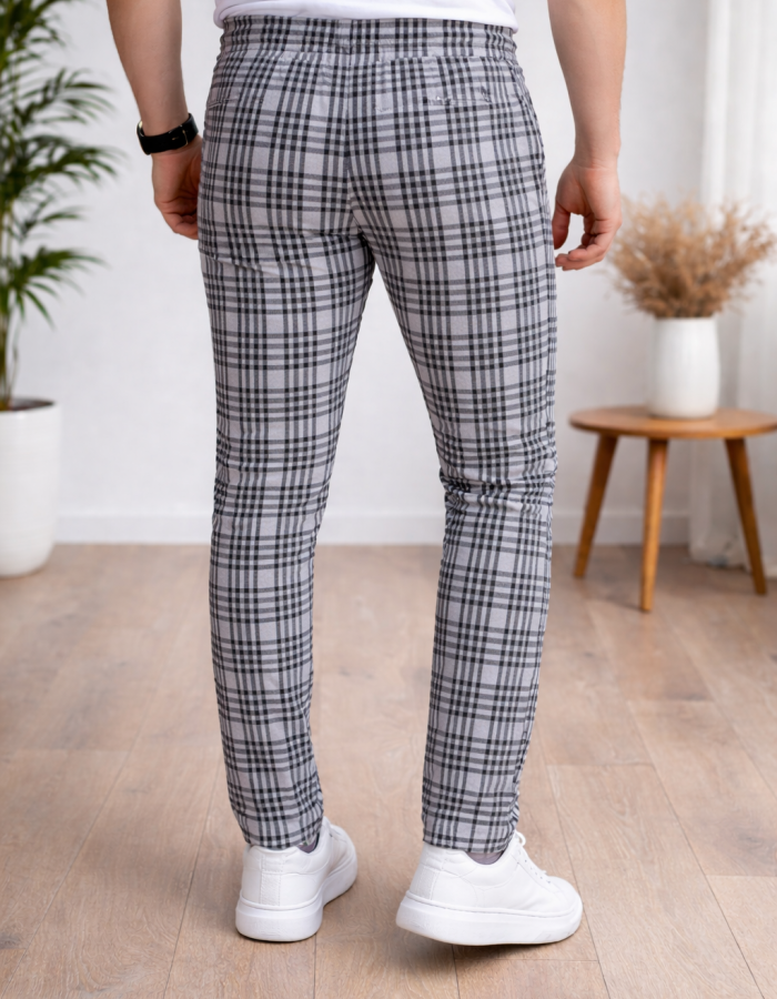 Formal - Sport - Checkered Pants | Code: 2004 - gray