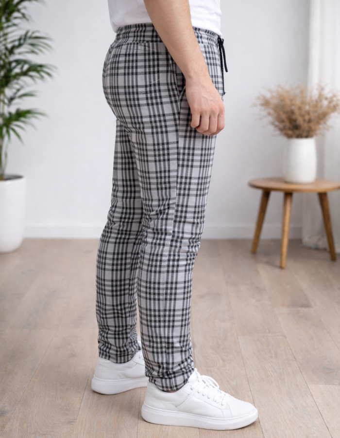 Formal - Sport - Checkered Pants | Code: 2004 - gray