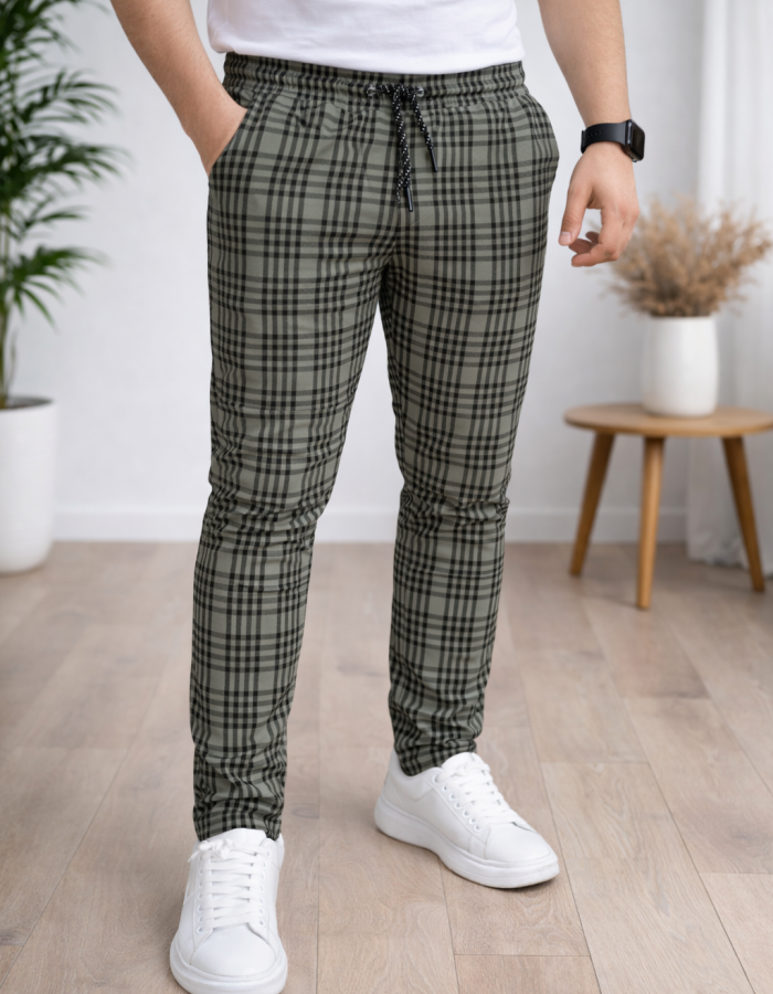 Formal - Sport - Checkered Pants | Code: 2004 - khaki