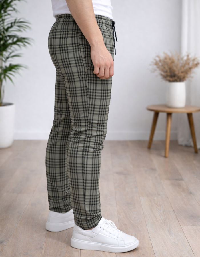 Formal - Sport - Checkered Pants | Code: 2004 - khaki