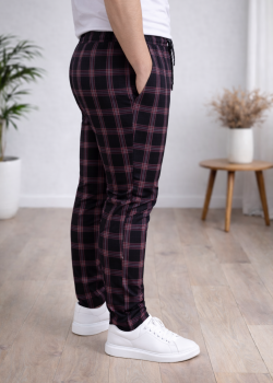 بنطلون رجالي كارو قصة سليم فت 2009 - اسود