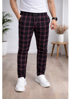 بنطلون رجالي كارو قصة سليم فت 2009 - اسود