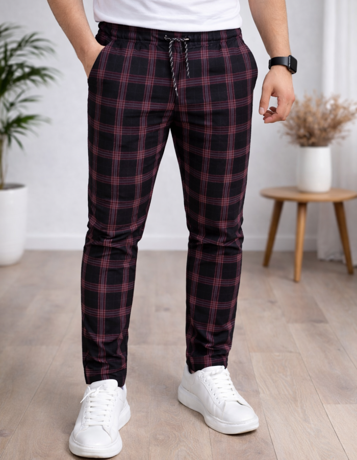 Formal - Sport - Checkered Pants | Code: 2009 - black