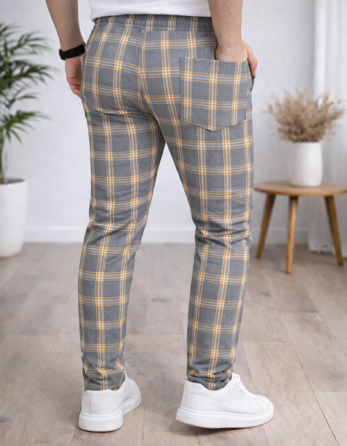 Formal - Sport - Checkered Pants | Code: 2009 - tan