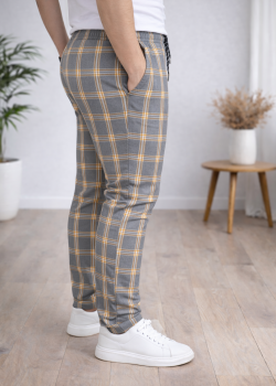 بنطلون رجالي كارو قصة سليم فت 2009 - عسلي