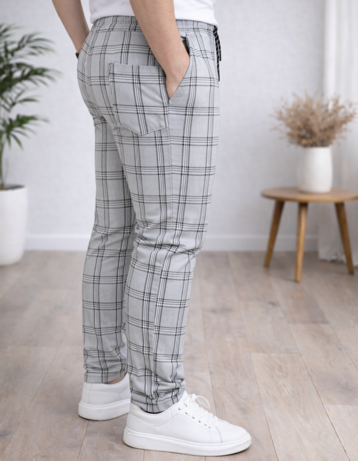 Formal - Sport - Checkered Pants | Code: 2009 - gray