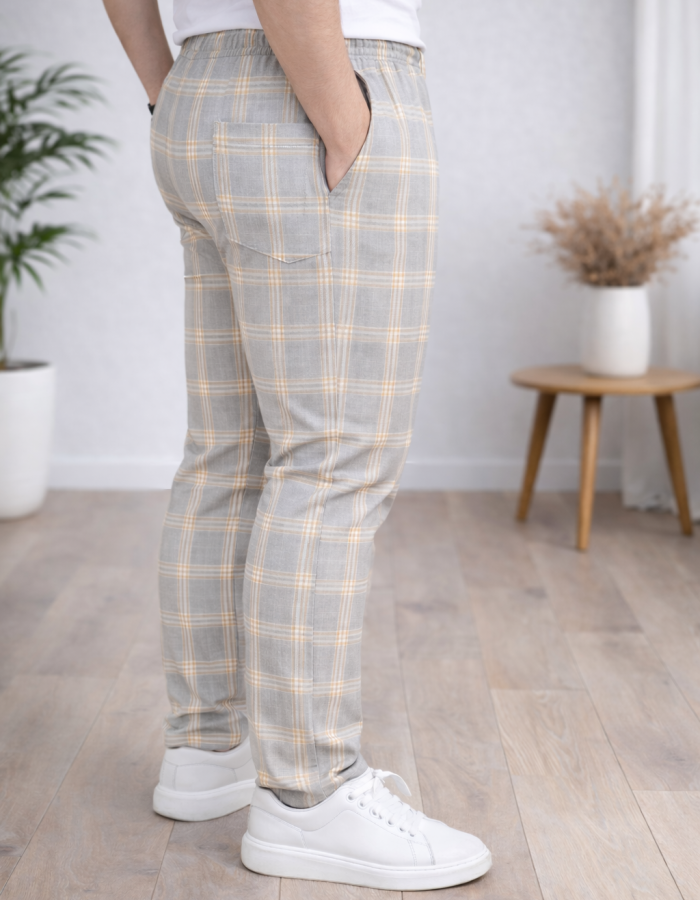 Formal - Sport - Checkered Pants | Code: 2009 - white