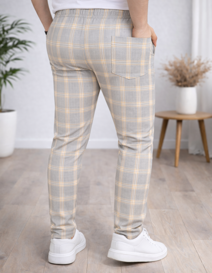 Formal - Sport - Checkered Pants | Code: 2009 - white