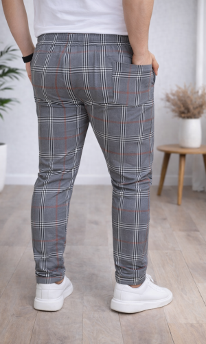 بنطلون رجالي كارو قصة سليم فت 2009 - خمري