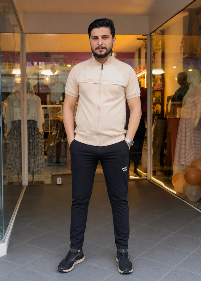 2202  بيجاما رجالي SPORT - بيج