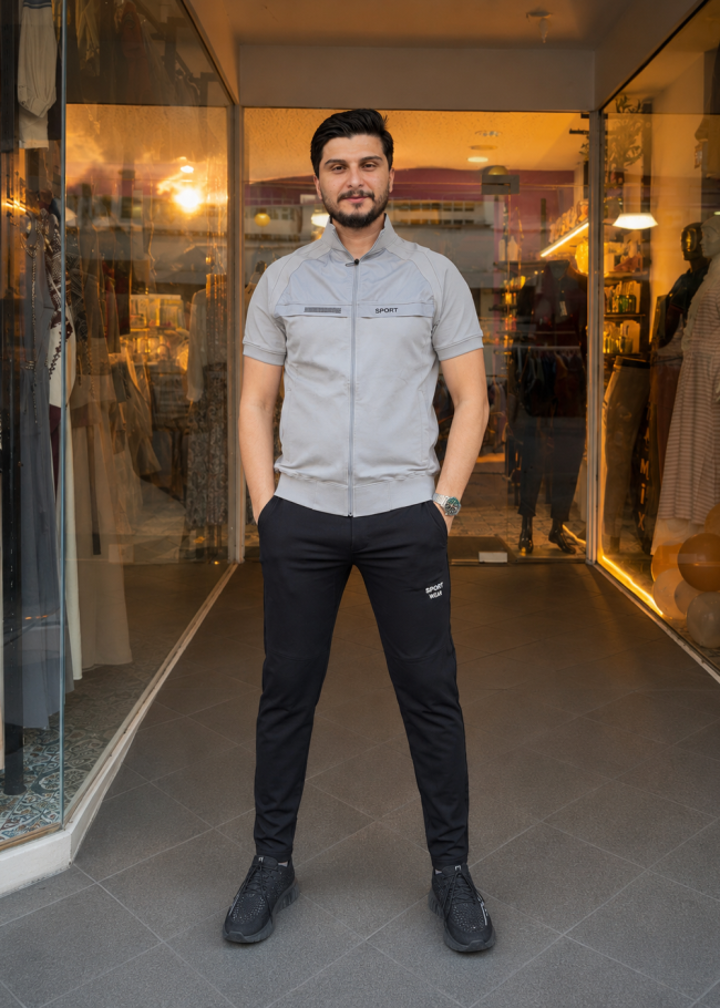 2202  بيجاما رجالي SPORT - فضي
