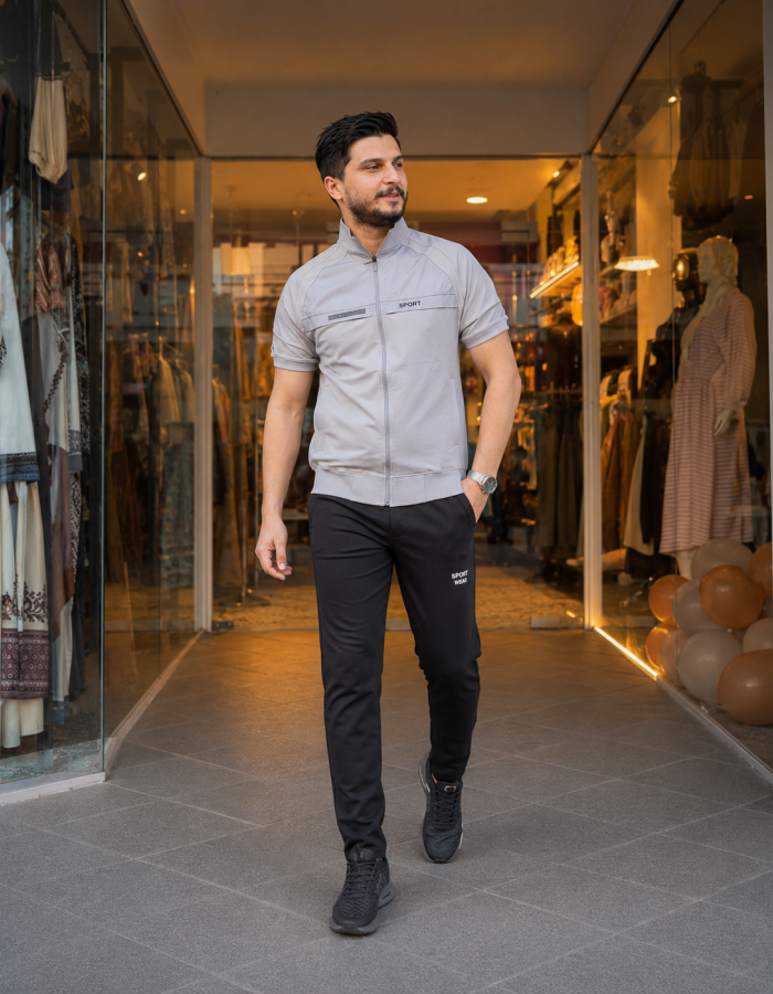 2202  بيجاما رجالي SPORT - فضي
