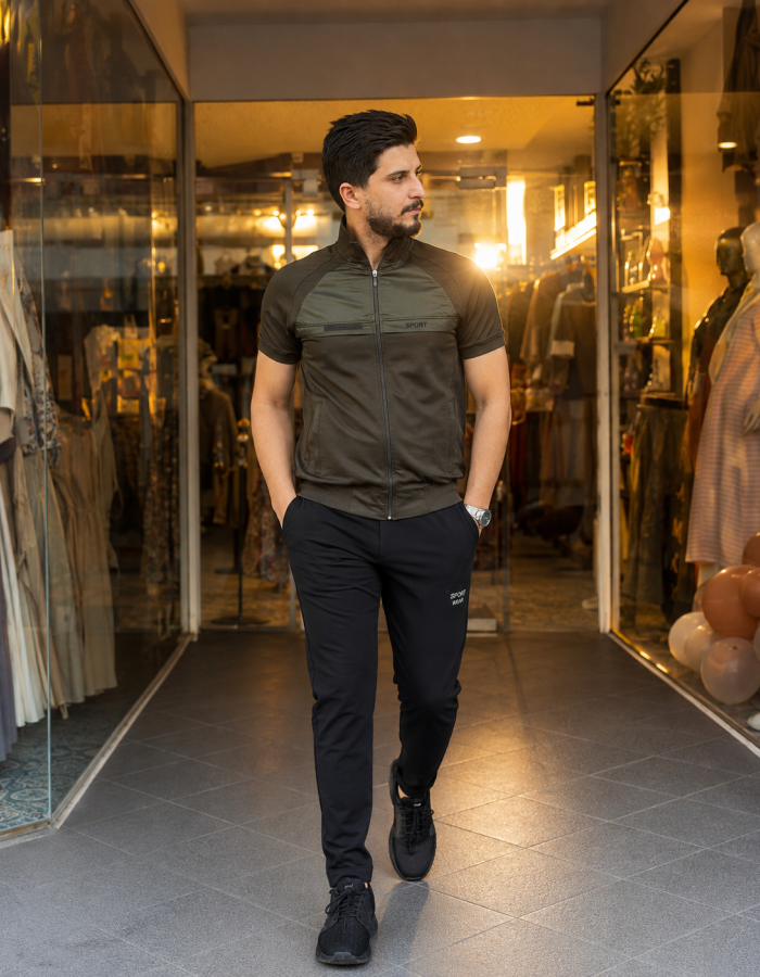2202  بيجاما رجالي SPORT - زيتي