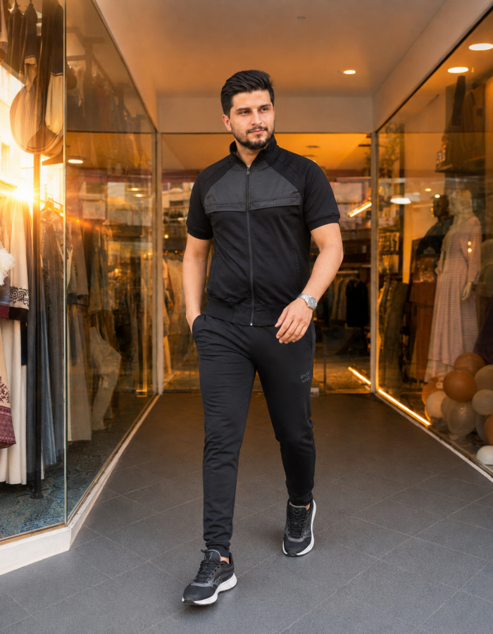 2202  بيجاما رجالي SPORT - اسود