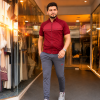 2202  بيجاما رجالي SPORT - خمري