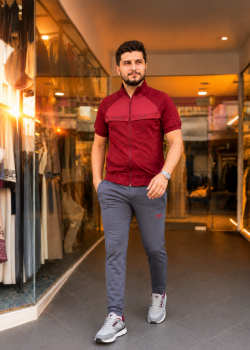 2202  بيجاما رجالي SPORT - خمري