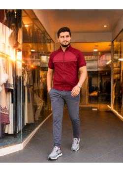2202  بيجاما رجالي SPORT - خمري