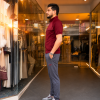 2202  بيجاما رجالي SPORT - خمري