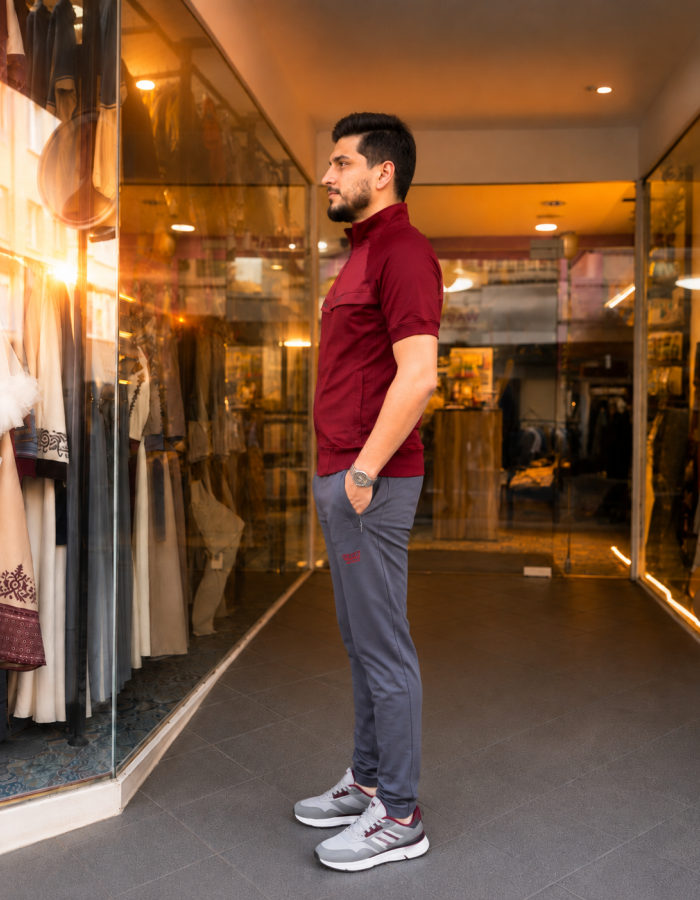 2202  بيجاما رجالي SPORT - خمري