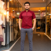 2202  بيجاما رجالي SPORT - خمري