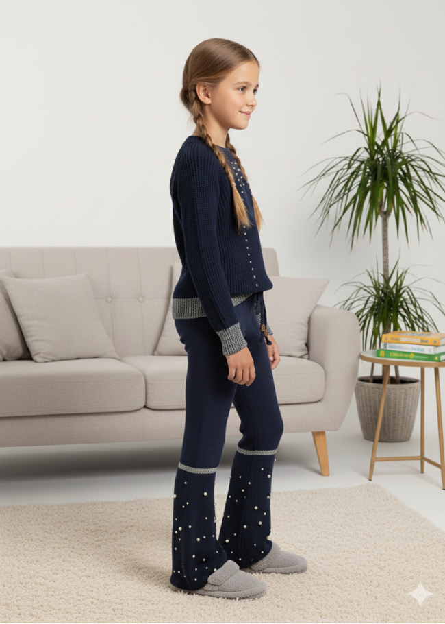 3108 بجامة تريكو لولو - deep blue