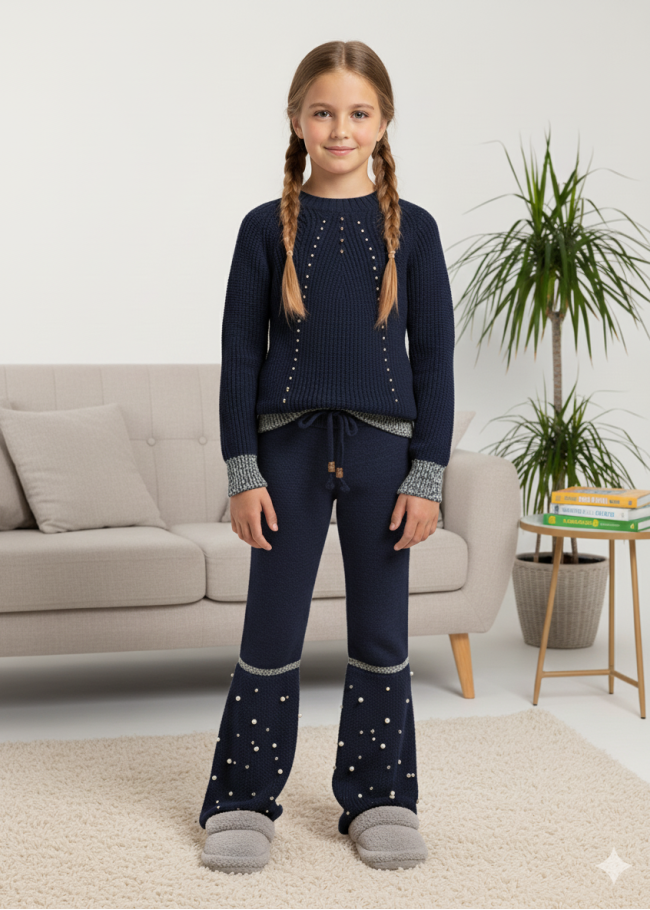 3108 بجامة تريكو لولو - deep blue