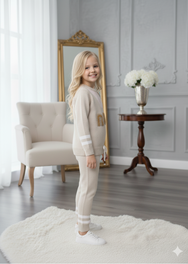 3109 بجامة تريكو RUN - بيج