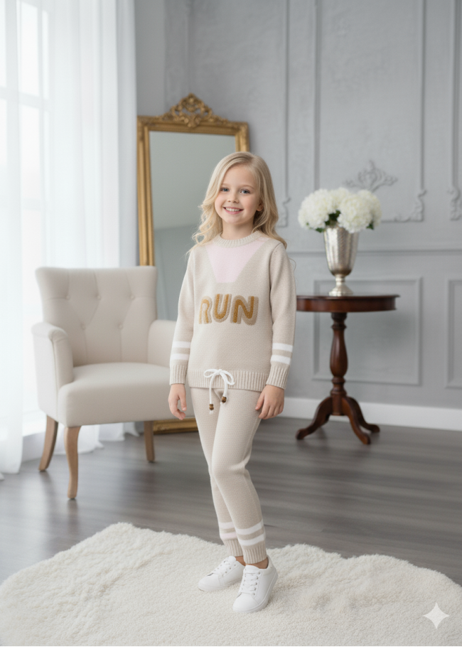 3109 بجامة تريكو RUN - بيج