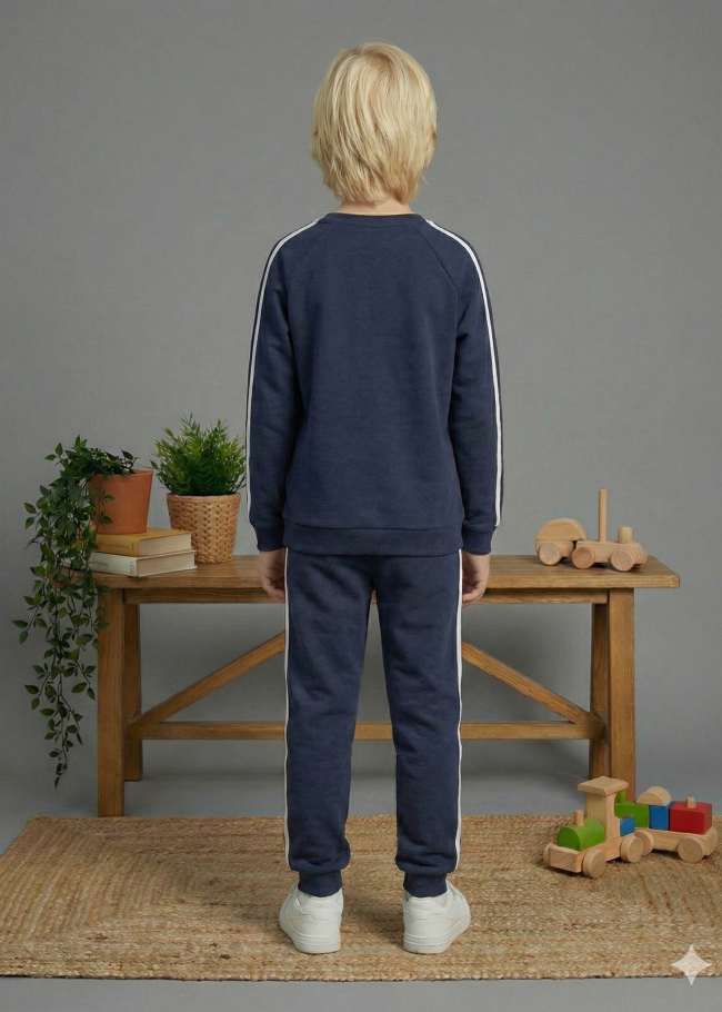 3110 بجامة 3خيط محير  - كحلي