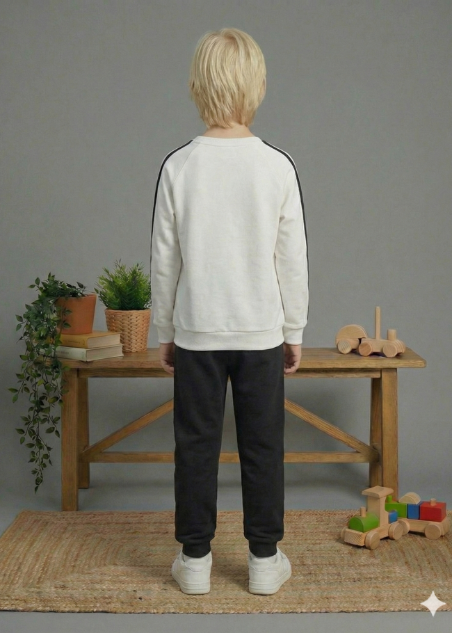 3110 بجامة 3خيط محير  - ابيض