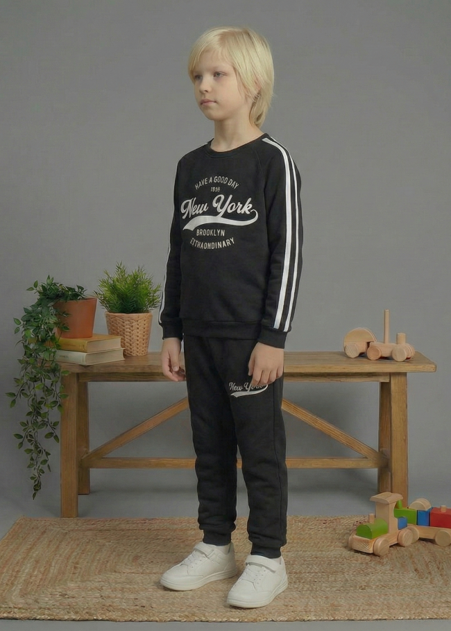 3110 بجامة 3خيط محير  - اسود