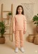 Mädchen Winter-Pyjama aus Baumwolle (3-Faden) Slim Fit 3111 - Rosa