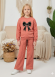 3112 بجامة بكلة لولو بناتي  - فوشي