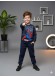 Boys Winter Fleece Pyjama Set Graphic Print 3117  - deep blue