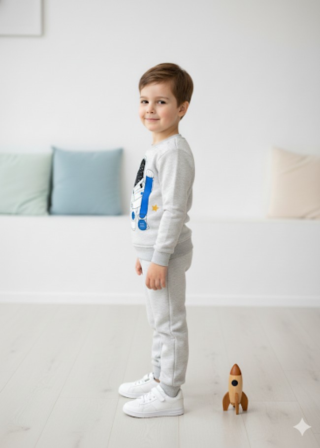 3118 بجامة ولادي رائدفضاء - فضي