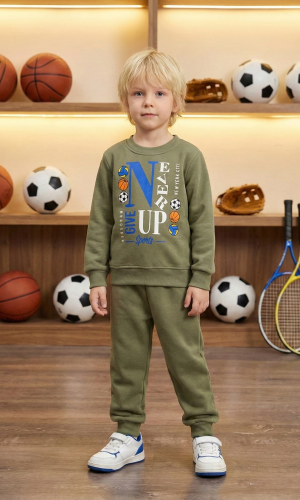 Boys' Winter Sports Tracksuit Set 3119  - mint