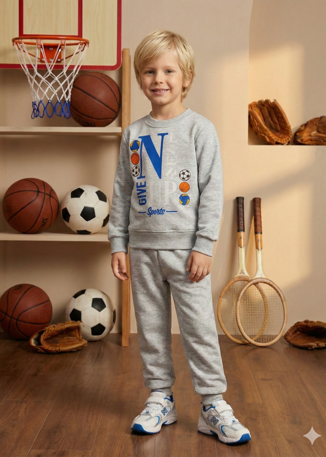 3119 بجامة ولادي كرة سلة  - فضي