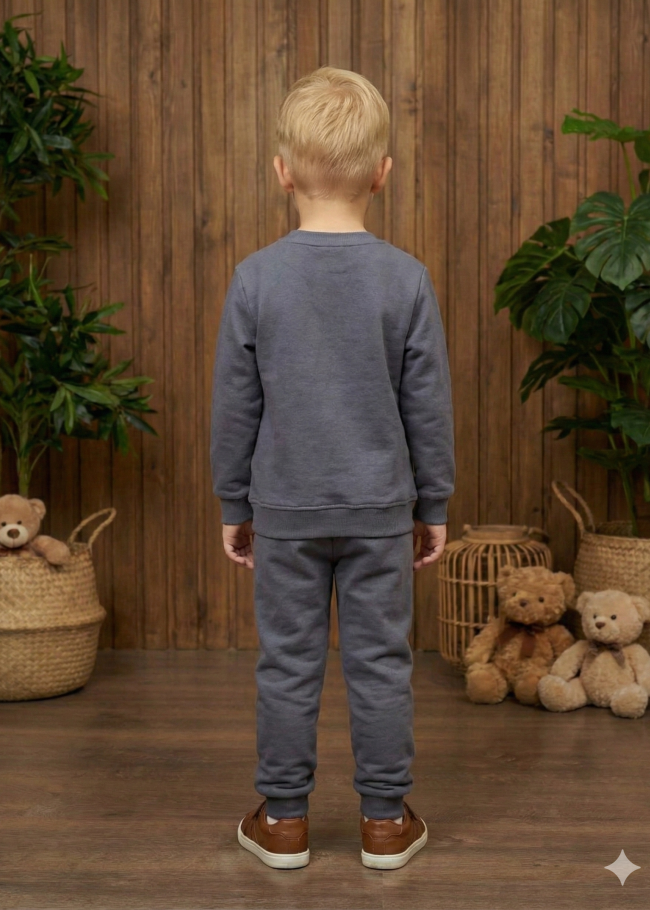 3120 بجامة ولادي لاتبكي  - رمادي