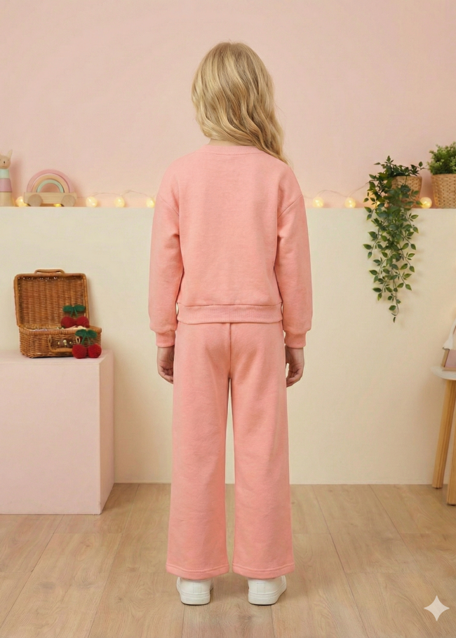 3122 بجامة بناتي كرزة  - pink