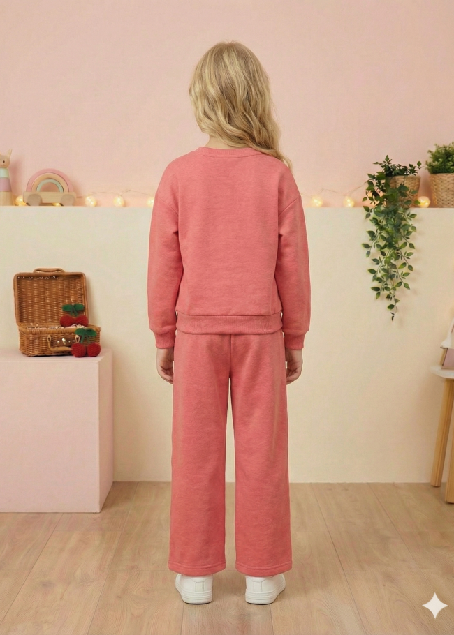 3122 بجامة بناتي كرزة  - fuchsia