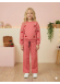 Girls 3-Thread Fleece-Lined Pyjama Set 3122  - fuchsia