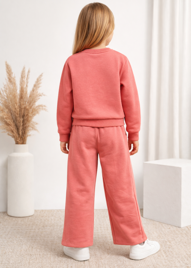 3123 بجامة بناتي فريز - فوشي