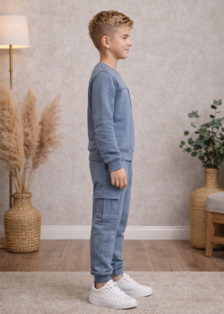 بيجامة ولادي قطن 3 خيط 3125  - ازرق