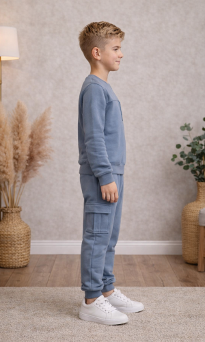 Boys 3-Thread Cotton Pajamas 3125  - blue