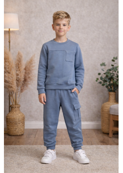 بيجامة ولادي قطن 3 خيط 3125  - ازرق