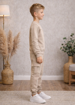 بيجامة ولادي قطن 3 خيط 3125  - بيج