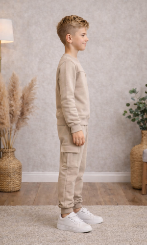 Boys 3-Thread Cotton Pajamas 3125  - beige