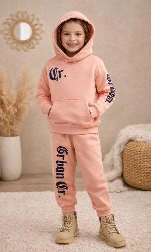 Girls' 3-Thread Fleece Pyjama Set 3126 - pink