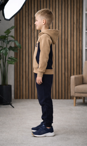 Boys' 3-Thread Fleece Pyjama Set 3132 - beige